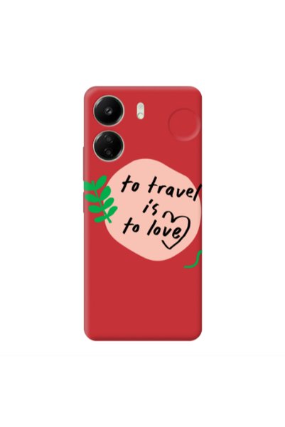 Other Xiaomi Redmi 13C To Travel is to Love Red Colored Silicone TPU Θήκη