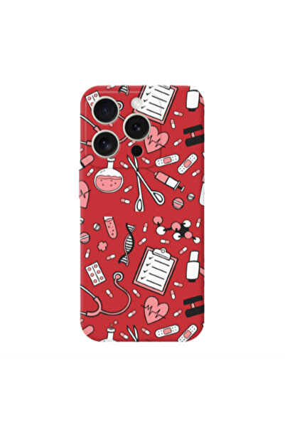 Other Apple iPhone 15 Pro Max Laboratory Red Colored Silicone TPU Θήκη