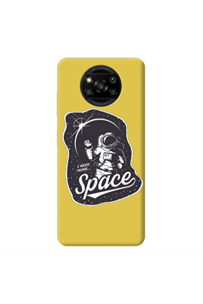 Other Xiaomi Poco X3 Pro I need more spacee Yellow Colored Silicone TPU Θήκη