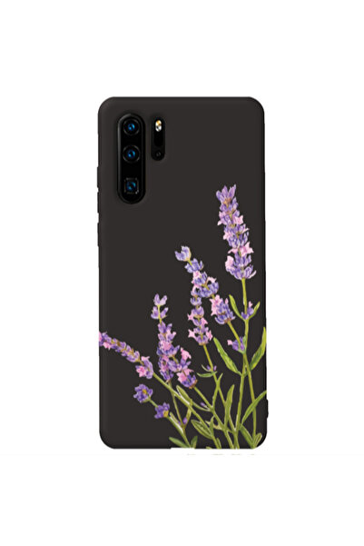 Other Huawei P30 Pro Flowers 8 Black Colored Silicone TPU Θήκη
