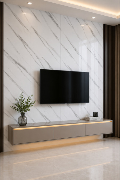 UKAB DEKOR 60x60 Cm Mermer Desenli Kendinden Yapışkanlı Seramik Köpük Pvc Duvar Paneli Banyo Wc Mutfak