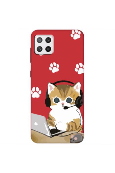 Other Samsung A22 5G Call Center Red Colored Silicone TPU Θήκη