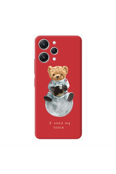 Other Xiaomi Redmi 12 Bear in space Red Colored Silicone TPU Θήκη