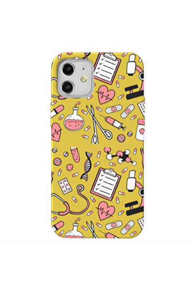 Other Apple iPhone 12 Laboratory Yellow Colored Silicone TPU Θήκη