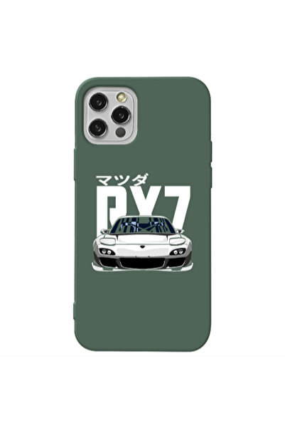 Other Apple iPhone 13 Pro Car Rx7 Dark Green Colored Silicone TPU Θήκη