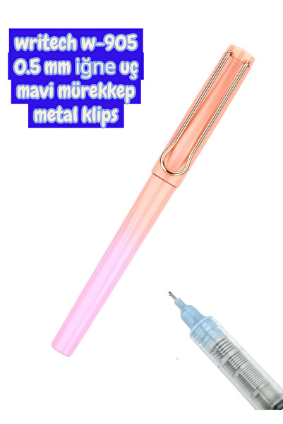 SEYFİKİRTASİYE writech W-905 ROLLER kalem 0,5 MM KALEM MAVİ mürekkep metal kl...