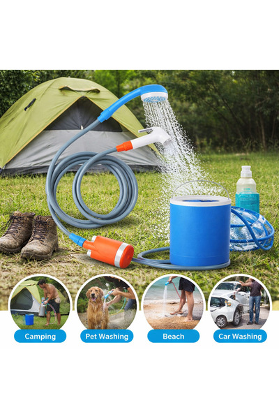 iqra Portable Outdoor Camping Shower Pump Kit with Rechargeable Power