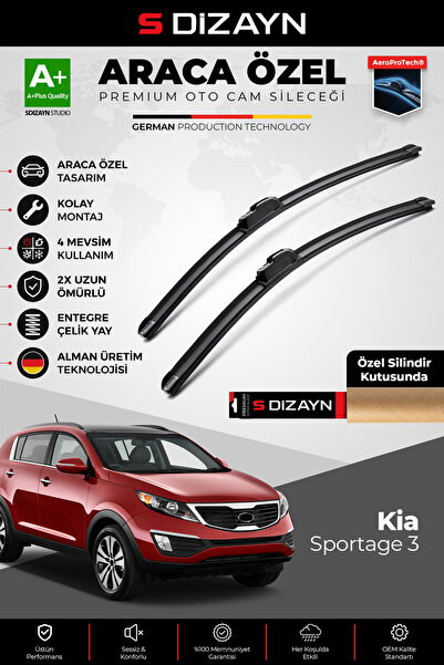S Dizayn S-Dizayn Kia Sportage Ön Cam Silecek Seti 2010-2016 Premium Araca Öz...