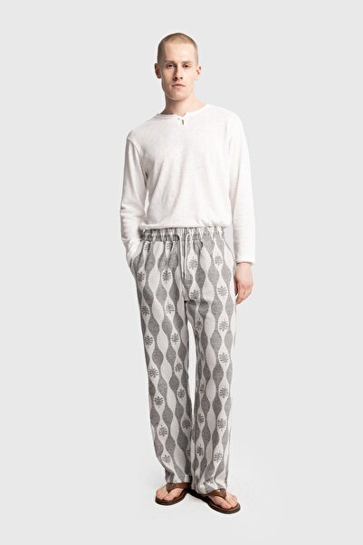 Hiccup GIESTO Pantaloni bărbătești din tricot de bumbac, largi