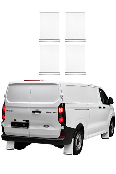 KAPOTO Ford Transit Custom Ön Arka Beyaz Krom Detaylı 4 Lü Set Paçalık Takımı...