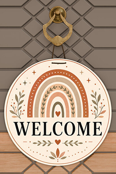 Dormot Home Modern Written Sun Themed Round Door Ornament Digital Printing 30...
