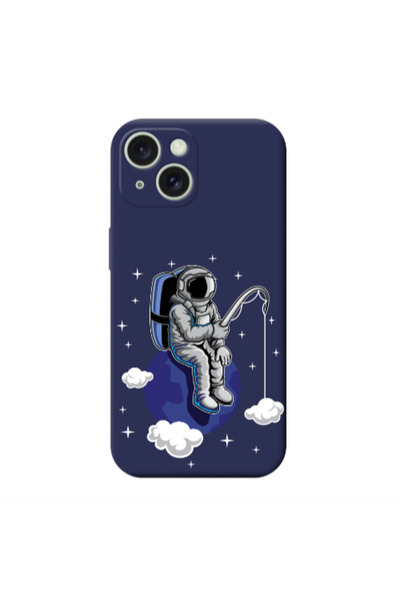 Other Apple iPhone 15 Plus Fishing space Dark blue Colored Silicone TPU Θήκη