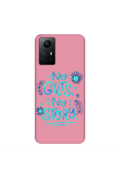 Other Xiaomi Redmi Note 12s No guts no story Pink Colored Silicone TPU Θήκη