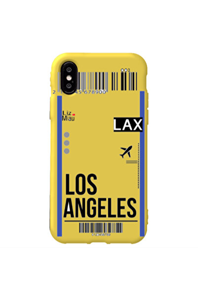 Other Apple iPhone Xs Max Los angeles Yellow Colored Silicone TPU Θήκη
