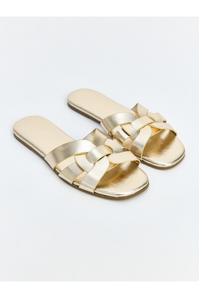 LC Waikiki Peak New Season Women's Slippers with Knitted Band Detail
