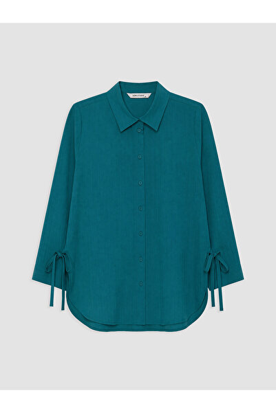 LC Waikiki Trendlucky Modal Blended Oversize Women's Shirt Tunic with a Diffe...