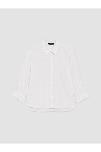 LC Waikiki Trendlucky Plus Size Poplin Women's Shirt with Difference