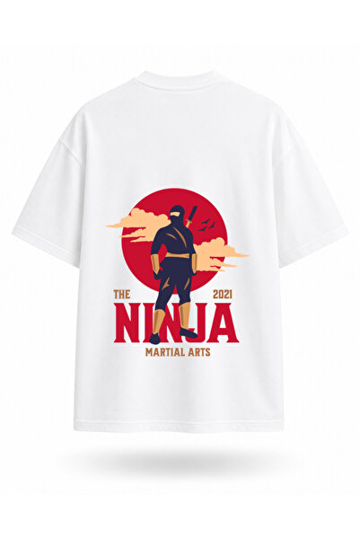 OPPPSSS Ninja Printed Japanese Martial Arts Themed Graphic Unisex T-Shirt