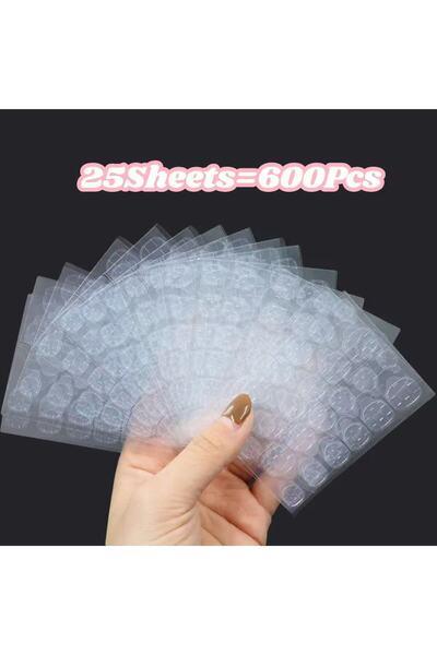 Choice 25Sheets 600PCS Double Sided Glue Nail Sticker Adhesive Tabs Waterproo...