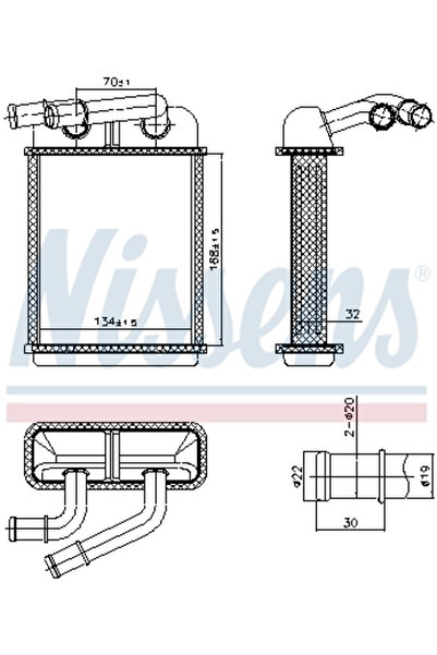 Nissens Calorifer Caldura Incalzire Habitaclu AUDI Q7 PORSCHE CAYENNE VW TOUAREG