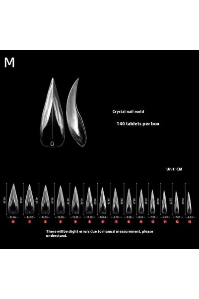 Choice M 140pcs Short Curved Stiletto Nail Tips – Dual-Sided Cat Claw Shaped ...