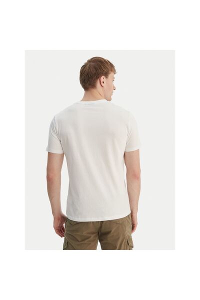Napapijri Tricou bărbătesc NP0A4FZBFX11 Alb