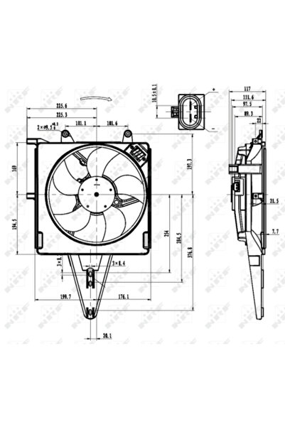 NRF Ventilator Radiator FIAT PALIO/SIENA/STRADA pick-up