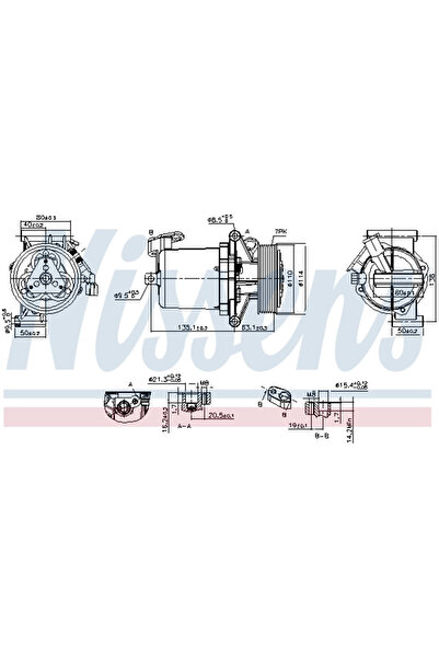 Nissens Compresor Aer Conditionat Clima NISSAN CUBE/MICRA 3/MICRA C+C 3/NOTE/...