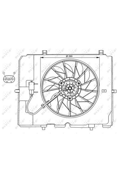 NRF Ventilator Radiator MERCEDES-BENZ C-CLASS/C-CLASS T-Model/E-CLASS/E-CLASS...