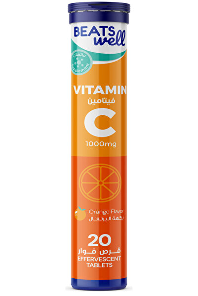 Beatswell Vitamin C 1000 mg Orange Flavour - 20 Effervescent Tablets