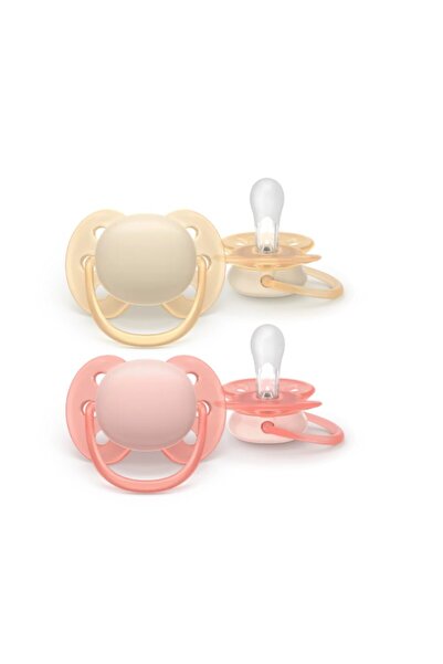 Philips Avent Πιπίλα Σιλικόνης Εξαιρετικά Μαλακή Ροζ/Κίτρινο 2 τεμάχια, 0-6 Μ...