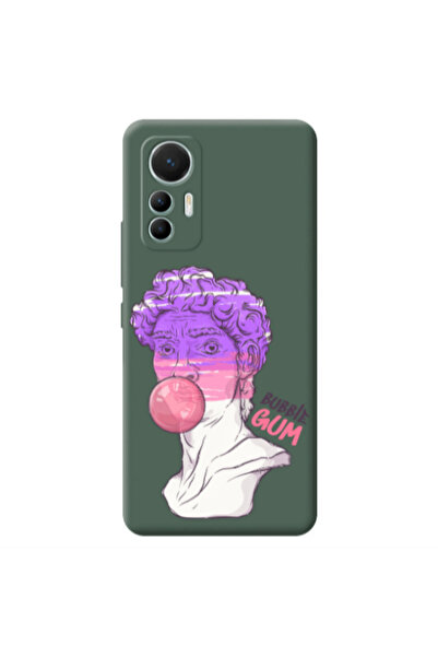 Other Xiaomi Mi 12 Lite Pin Bubble Dark Green Colored Silicone TPU Θήκη