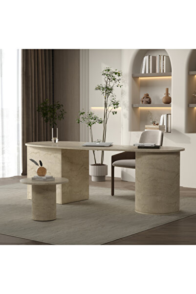 klubeconcept Klube Concept Özel Tasarım Mermer Desen Organik Ofis Takımı – 20...