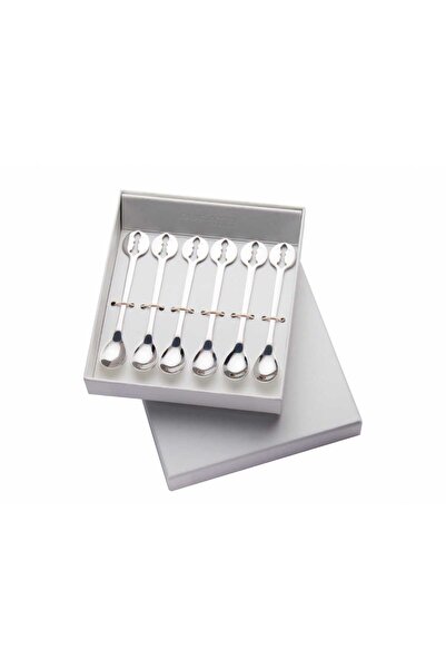 CASA BUGATTI Set de 6 lingurițe de cafea, - Kiss, argintiu