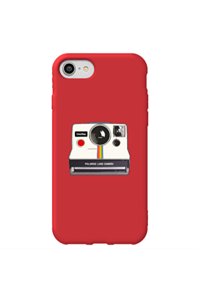 Other Apple iPhone 7 Polaroid land camera Red Colored Silicone TPU Θήκη