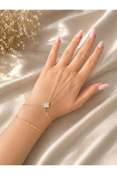 Genel Markalar Shine Jewellery Kararmaz 14K Altın Kaplama Yonca Detaylı Gold ...