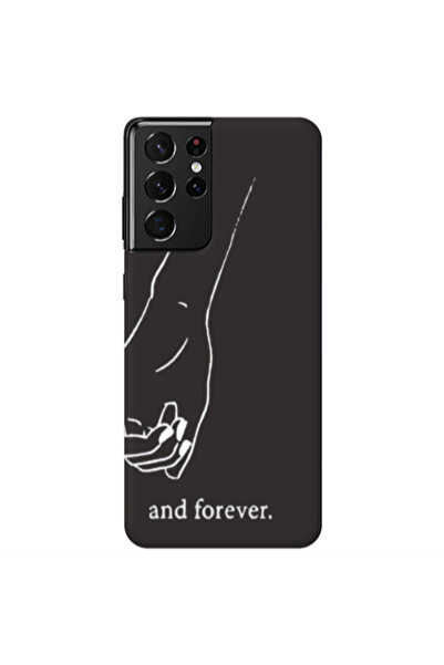 Other Samsung S21 Ultra And forewer Black Colored Silicone TPU Θήκη