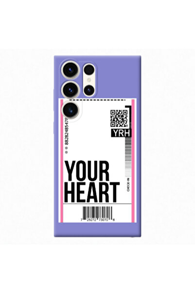 Other Samsung S23 Ultra Your Heart YRH Purple Colored Silicone TPU Θήκη