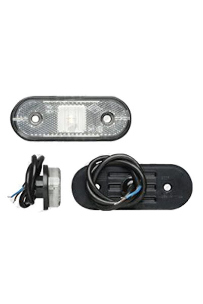 RapidAuto Lampa gabarit auto 12/24V ovala Alba cu led, 120x67mm, 1 buc.