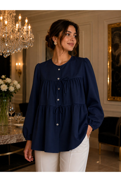 sarıdağ Balloon Sleeve Detailed Hijab Shirt