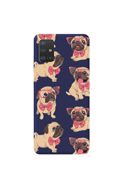 Other Samsung A71 Dog Spectacled Dark blue Colored Silicone TPU Θήκη
