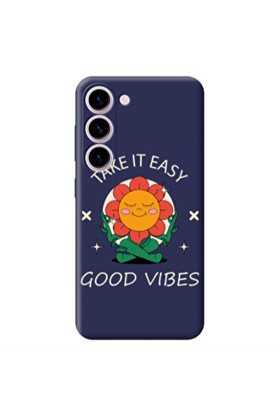 Other Samsung S23 Take It Easy Dark Grey Colored Silicone TPU Θήκη