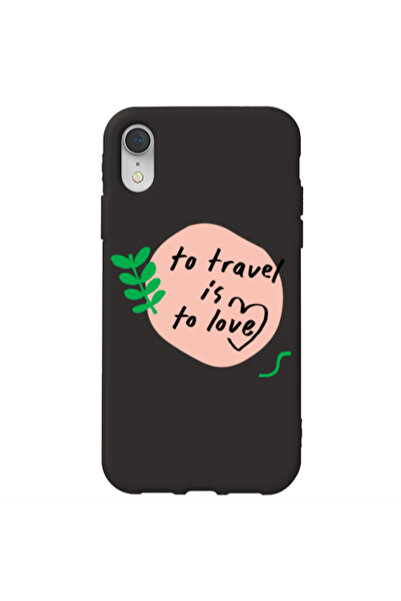 Other Apple iPhone Xr To Travel is to Love Black Colored Silicone TPU Θήκη