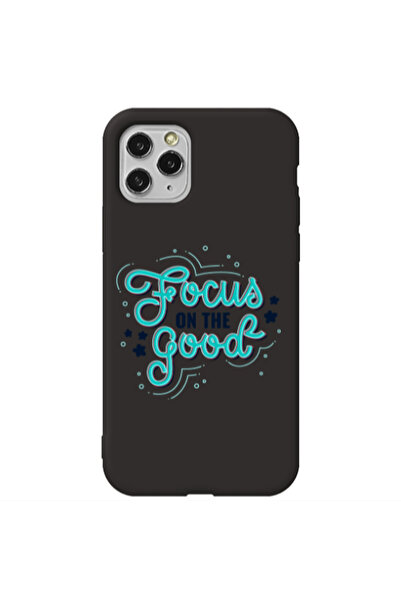 Other Apple iPhone 11 Pro Max Focus On The Good Black Colored Silicone TPU Θήκη