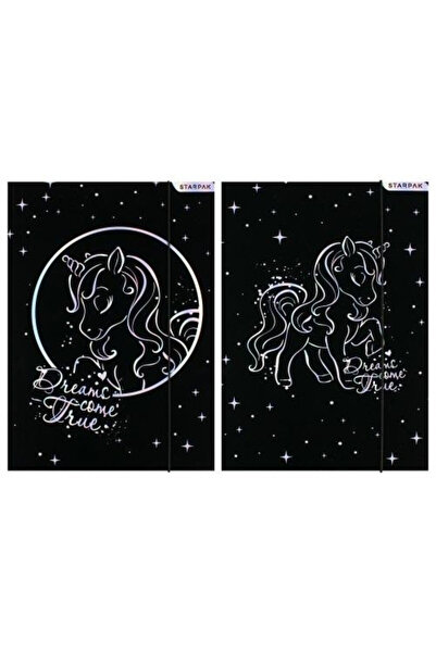 Starpak Mapa A4 Unicorn laminata, cu elastic, Multicolor