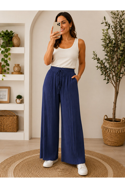 Generic Brand Summer Comfortable Pants Navy Blue