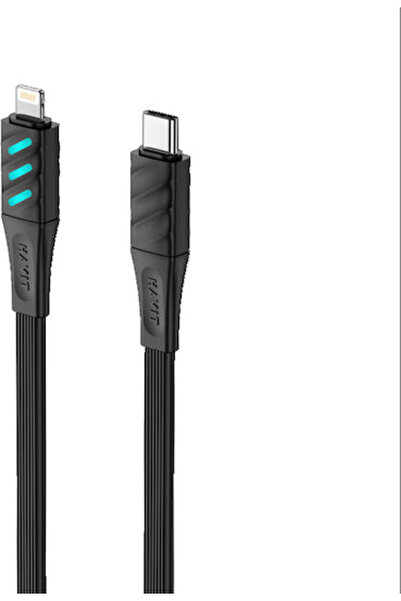 Havit Καλώδιο LED USB-C σε Lightning Μαύρο 1μ (CB6255)