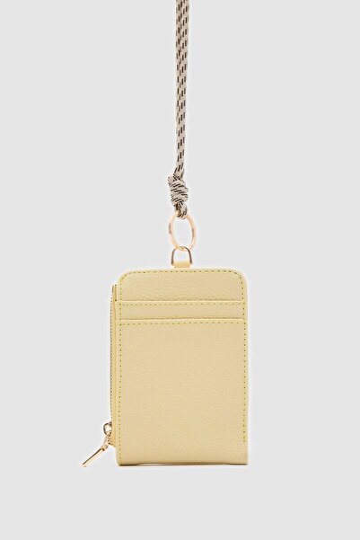 Shule Bags Palm Neck Strap Women's Wallet Butter Yellow