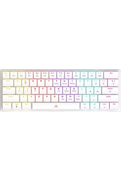 white shark GK-006221 Μηχανικό πληκτρολόγιο gaming με φωτισμό RGB (Αγγλικό US...