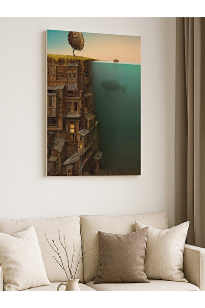 ocean velas Yitik Köy ve Denizin Ruhu ,Kanvas Tablo - 150 x 100 cm